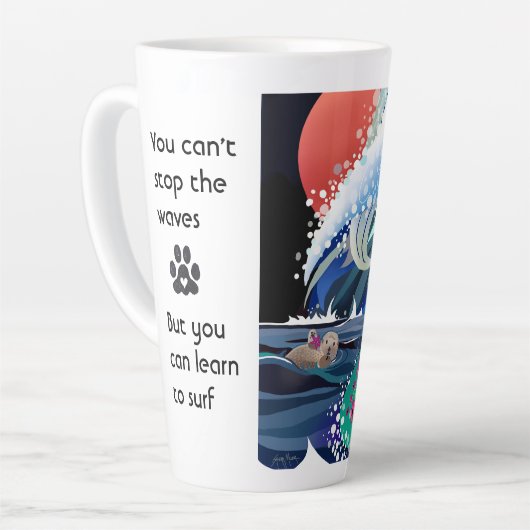 BINDI CHOWABUNGA met tekstlatte mok (Linkerhoek)