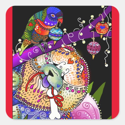 BINDI CHOWLIDAY-stickers Vierkante Sticker (Voorkant)