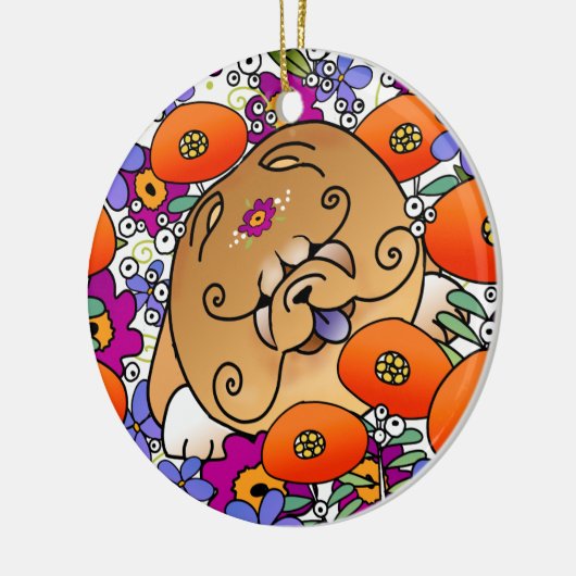 BINDI FLOWER POWER Chow - Ornament (Links)