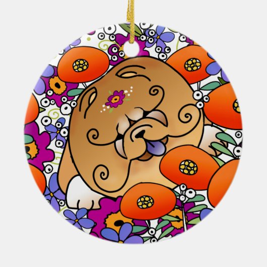 BINDI FLOWER POWER Chow - Ornament (Achterkant)