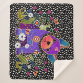 BINDI FRENCH BULLDOG sherpa blanket 3 maten Deken (Voorkant)