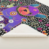 BINDI FRENCH BULLDOG sherpa blanket 3 maten Deken (3/4)
