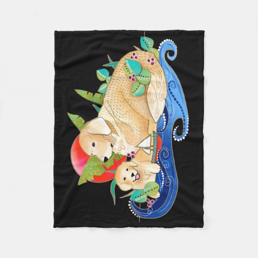 BINDI GOLDEN RETRIEVER fleece blanket-3 maten (Voorkant)