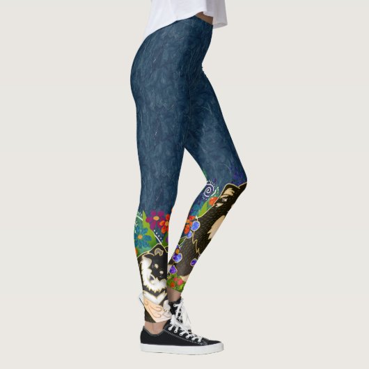 BINDI LAPPY Fins Lapphund blu designer leggings (Rechts)