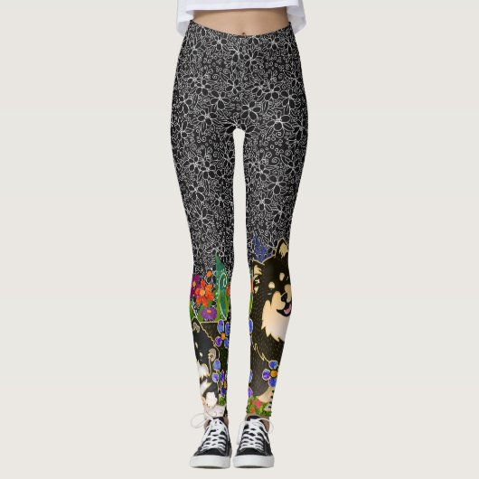 BINDI LAPPY Finse Lapphund designer leggings (Voorkant)