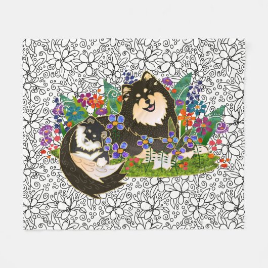 BINDI LAPPY - Finse Lapphund fleece dekens (Voorkant (Horizontaal))