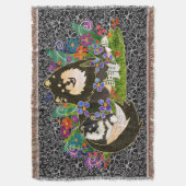 BINDI LAPPY Finse Lapphund geweven wandtapijt gooi Deken (Voorkant Verticaal)