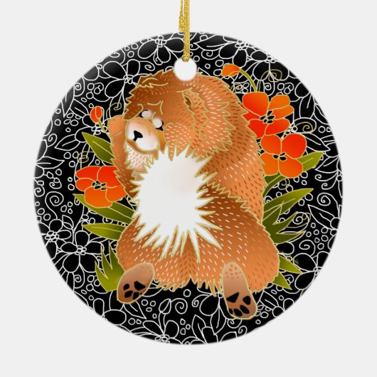 BINDI MINGSIE CHOW-ORNAMENT KERAMISCH ORNAMENT (Achterkant)