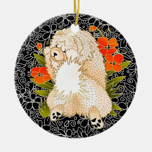 BINDI MINGSIE CREAM CHOW ORNAMENT (Voorkant)