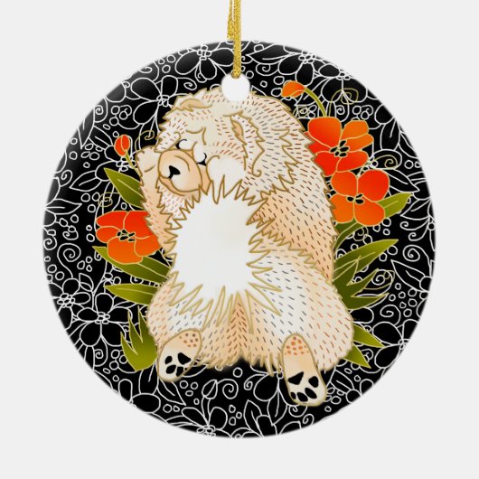 BINDI MINGSIE CREAM CHOW ORNAMENT (Achterkant)