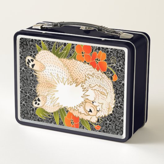 BINDI MINGSIE Crème chow Metal Lunchbox (Achterkant)