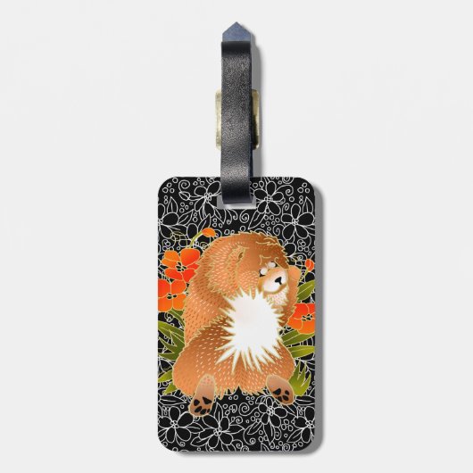 BINDI MINGSIE red chow-bagagelabel Bagagelabel (Achterkant verticaal)