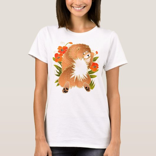 BINDI MINGSIE rode chow-FRONT DESIGN-stijl kiezen T-shirt (Voorkant)