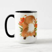 BINDI MINGSIE rode chow mok-bericht op de rug Mok (Links)