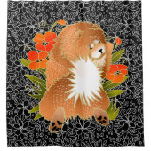 BINDI MINGSIE rood chow douchegordijn (Voorkant)