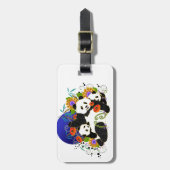 BINDI PANDAS 2 stijlen bagagelabel (Voorkant verticaal)