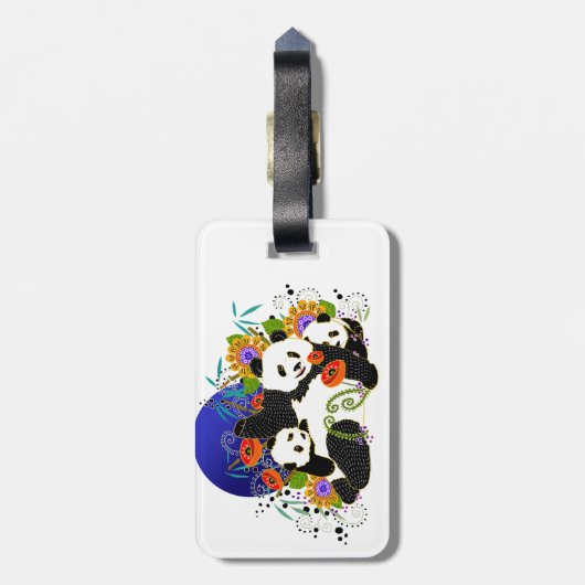 BINDI PANDAS 2 stijlen bagagelabel (Achterkant verticaal)