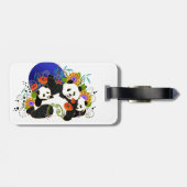 BINDI PANDAS 2 stijlen bagagelabel (Achterkant horizontaal)