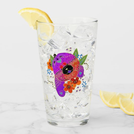 BINDI ROUGH CHOW 16 oz glas-ontwerp voor & achter Glas (Voorkant ijs)