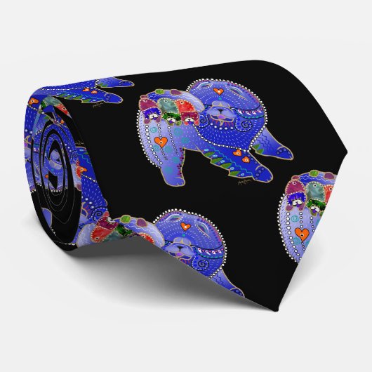 BINDI ROUGH CHOW - designer stropdas (Opgerold)