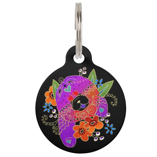 BINDI Rough chow dog label/sieraden Huisdierpenning (Achterkant)