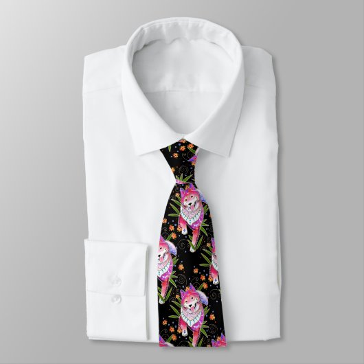 BINDI SHIBA INU - designer stropdas (Gebonden)