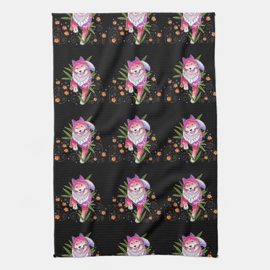 BINDI SHIBA INU ringside handdoek/keukenhanddoek Theedoek (Verticaal)