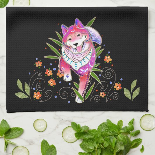 BINDI SHIBA INU ringside/keukenhanddoek Theedoek (Gevouwen)