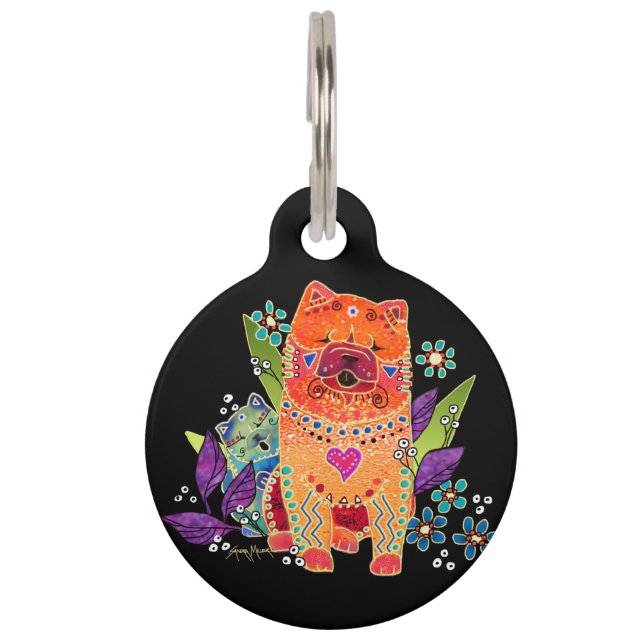 BINDI soepel chow dog label/sieraden Huisdierpenning (Achterkant)