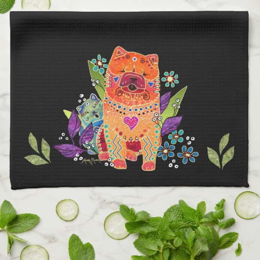 BINDI soepele chows keukenhanddoek (Gevouwen)