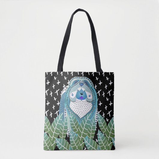 BINDI SOPHIE tas met blauw chow of kruisje (Voorkant)