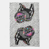 BINDI SUGARSKULL Chow - keuken of show handdoek (Verticaal)
