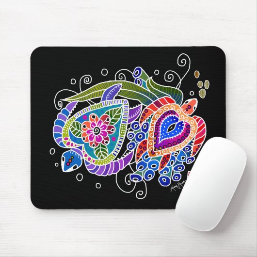BINDI TURTLE mousepad - pas achtergrondkleur aan Muismat (Met muis)