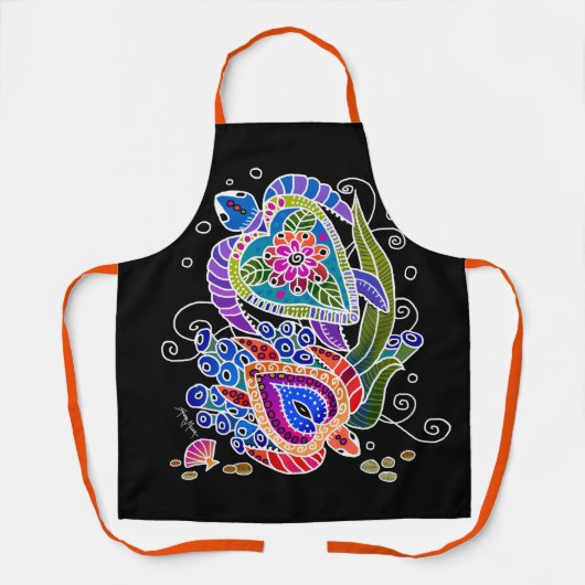 BINDI ZEE DRAAIT OVER Schort (Voorkant)