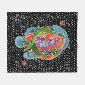 BINDI Zee Otters fleece deken in 3 maten (Voorkant (Horizontaal))