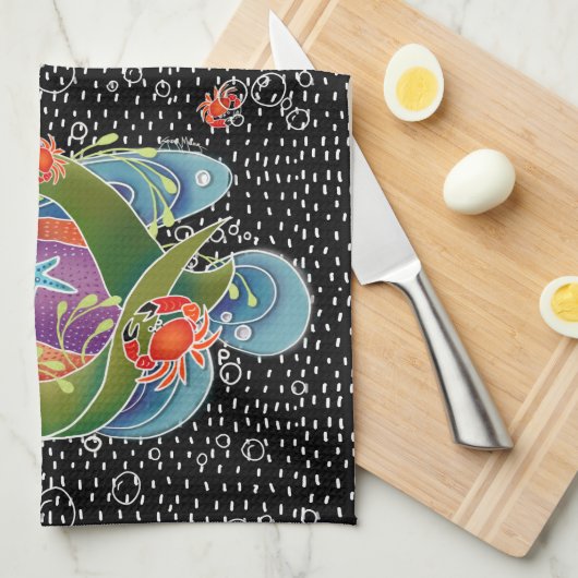 BINDI Zee Otters keukenhanddoeken (Quarter Fold)