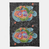 BINDI Zee Otters keukenhanddoeken (Verticaal)