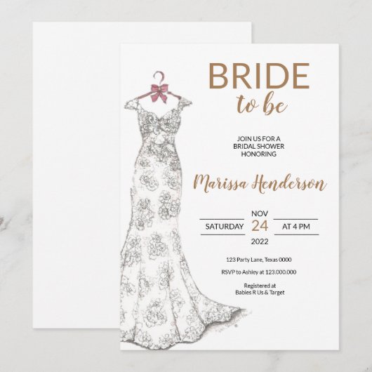 Bindjurk Bridal Shower Kaart (Voorkant / Achterkant)