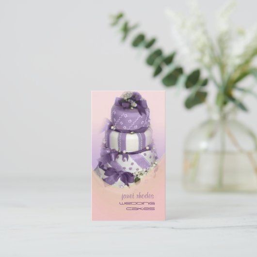 Bindkoeken, gebak visitekaartje (Staand voorkant)