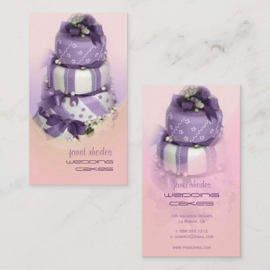 Bindkoeken, gebak visitekaartje (Voorkant / Achterkant)