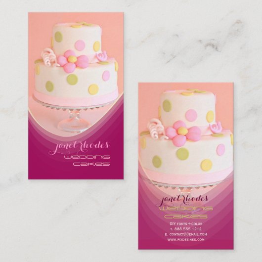 Bindkoeken, gebak visitekaartje (Voorkant / Achterkant)