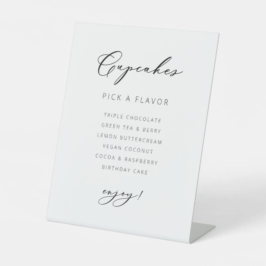 Bindkoeken Voedselbord Acrylreceptieplek Reclamebord Met Voetstuk (Voorkant)