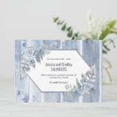 Bindkoninklijke Dusty Blue Wood Aankondiging (Staand voorkant)