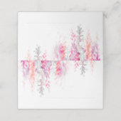 Bindkoraal oranje roze bloemcascade plaatskaartje (Buitenkant ongevouwen)