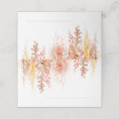 Bindkoraal oranje roze bloemcascade plaatskaartje (Buitenkant ongevouwen)