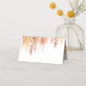 Bindkoraal oranje roze bloemcascade plaatskaartje (Achterkant)