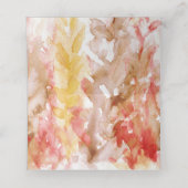 Bindkoraal oranje roze bloemcascade plaatskaartje (Binnenkant ongevouwen)