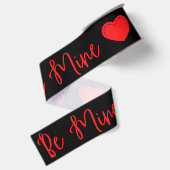 Bindkorrel van Mine Red Valentijns Grosgrain Lint (Achterkant)