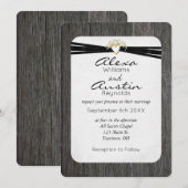 Bindlint in Gold Heart op hout Kaart (Voorkant / Achterkant)