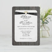 Bindlint in Gold Heart op hout Kaart (Staand voorkant)